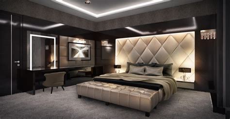 3d rendering modern luxury bedroom suite at night with cozy design. Pin on Home decor