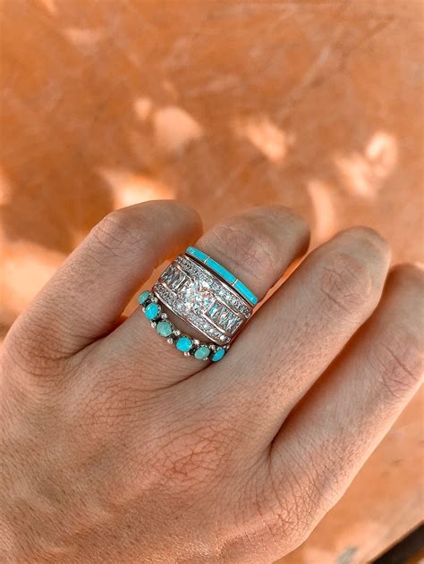 Turquoise Wedding Ring Stacker Arlyne Jude