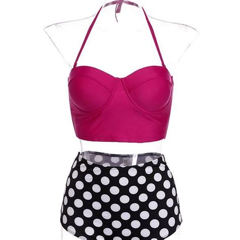 Padded High Waist Polka Dot Bikini On Luulla