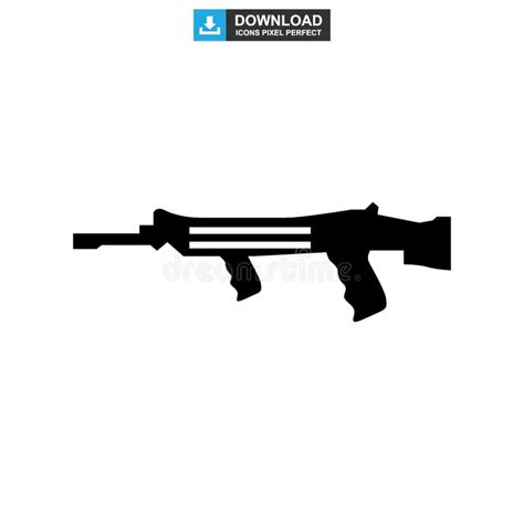 Assault Rifle Icon Or Logo Isolated Sign Symbol Vector Illustration