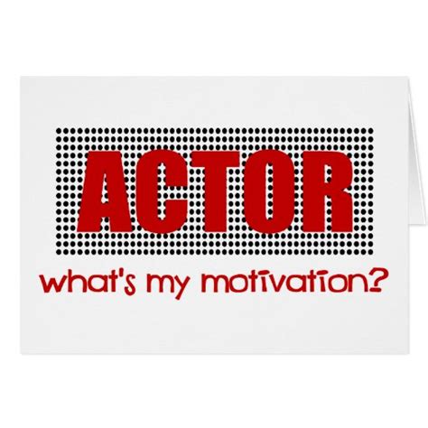 Actor Whats My Motivation Red And Black Card Zazzle