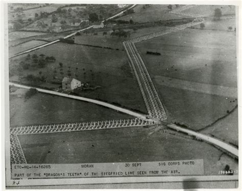 Aerial View Of The Siegfried Line In Germany In September 1944 The