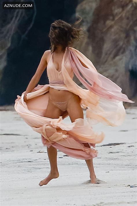 Alessandra Ambrosio Sexy Wearing Thong On The Set Of A Photoshoot In Malibu Aznude