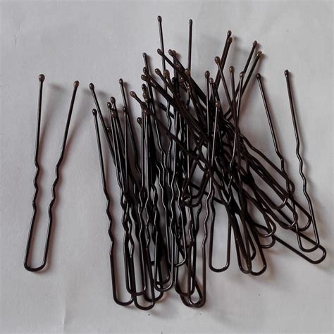 100pcslot Dark Brown Plated Thin U Shape Hair Pin Steel Material Clips