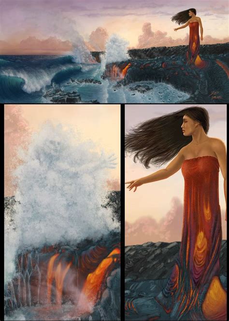 Pele Met Her Sister Namakaokaha`i Goddess Of Water With Images Hawaiian Goddess Hawaiian