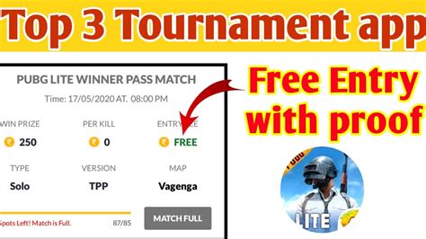 .app to play free fire tournament 2020,best tournament app for garena free fire,free fire earning app,how to earn money by playing free fire no entry. Top 3 tournament app for pubg lite || Free entry with ...