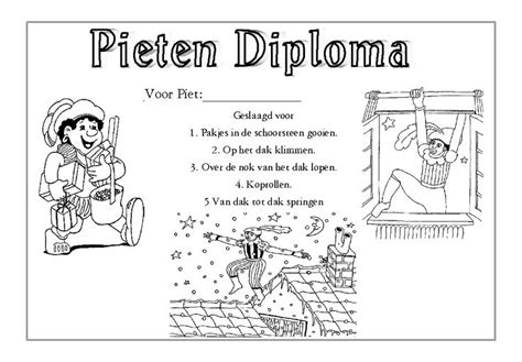 Pieten Diploma Sinterklaas Pinterest