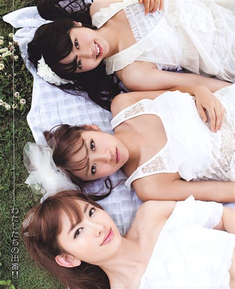 Minami Takahashi Japanese Sexy Idol Sexy White Dress Group Photo Shoot