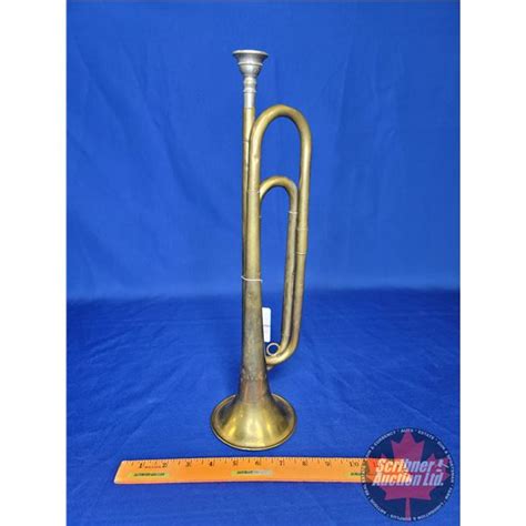 Ww1 Us Regulation Brass Bugle 16 12h