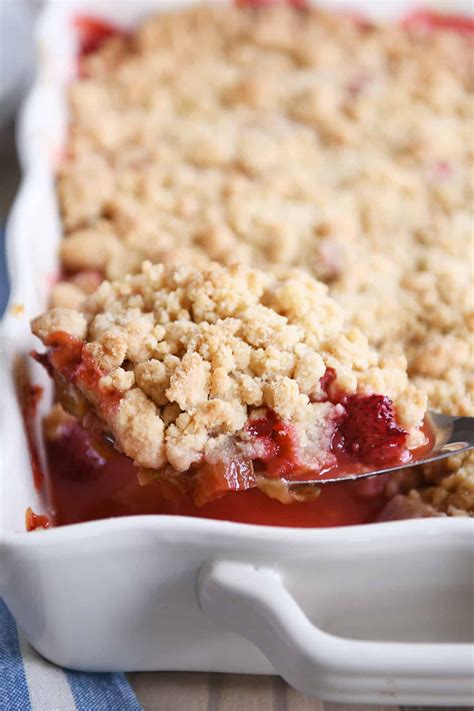 Strawberry Rhubarb Crumble Recipe Mels Kitchen Cafe