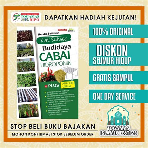 Jual Buku Kiat Sukses Budi Daya Cabai Hidroponik Indonesia Shopee Indonesia