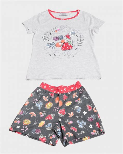 Pijama Niña Manga Corta Fruta Centro Textil Massana Sl