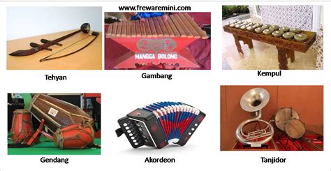 Dalam bidang kesenian daerah, betawi memiliki lagu daerah, tarian daerah, senjata tradisional betawi dan memiliki alat musik tradisional yang memili beragam jenis alat musik. JENIS & GAMBAR ALAT MUSIK TRADISIONAL INDONESIA | freewaremini