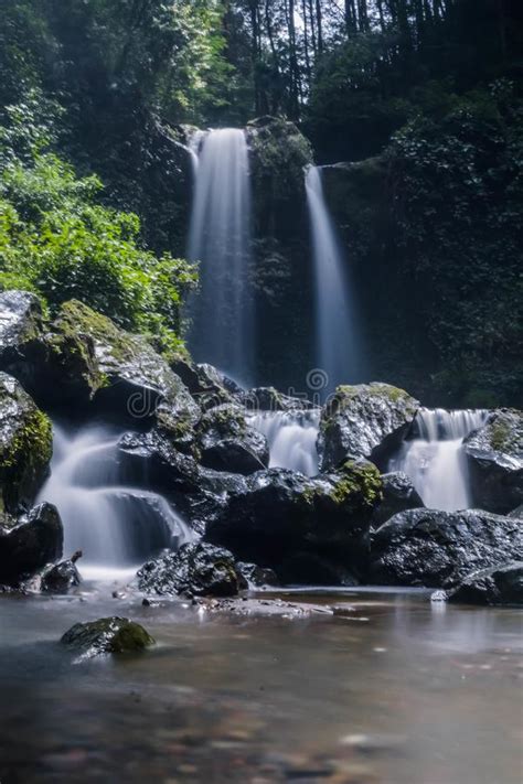 Waterfalls In The Tropical Rain Forest Stock Image Image Of Leaves