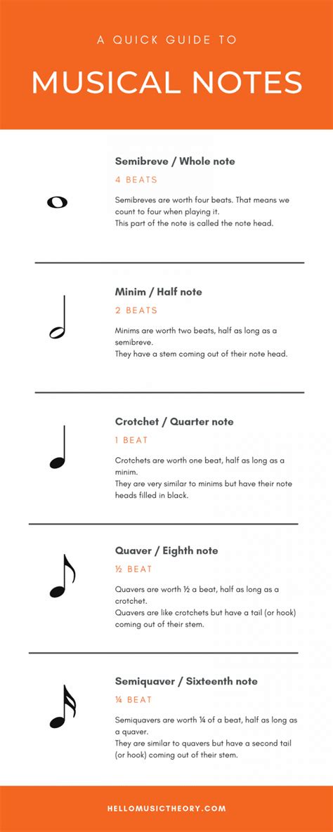 Types Of Musical Notes Hello Music Theory