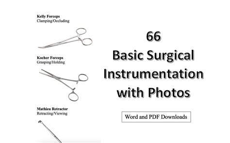Basic Surgical Instrumentation Guide And Worksheet Surgical