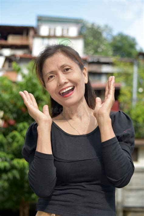 A Surprised Filipina Grandma Stock Image Image Of Minorities Asian
