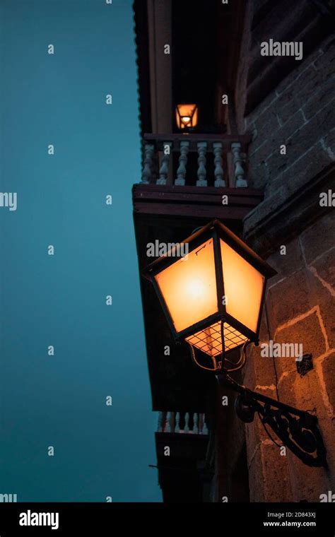 The Old Street Lamp At Night Stock Photo Alamy