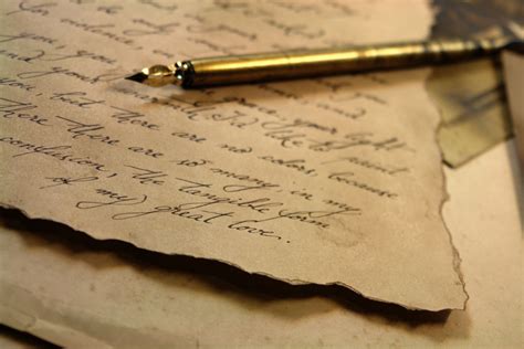 Custom Love Letter On Vintage Style Paper Old Script