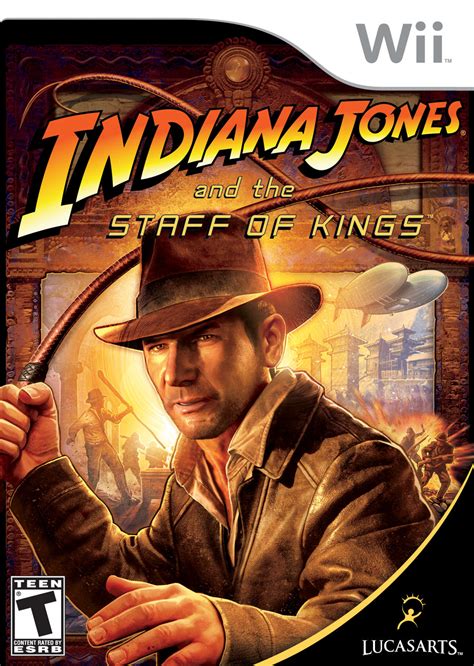 The game takes place in 1939 , and involves indiana jones searching for his former mentor charles kingston while competing with rival archaeologist magnus. File:Indiana Jones and the Staff of Kings.jpg - Dolphin ...