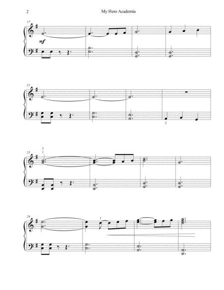 My Hero Academia Easy Piano By Digital Sheet Music For