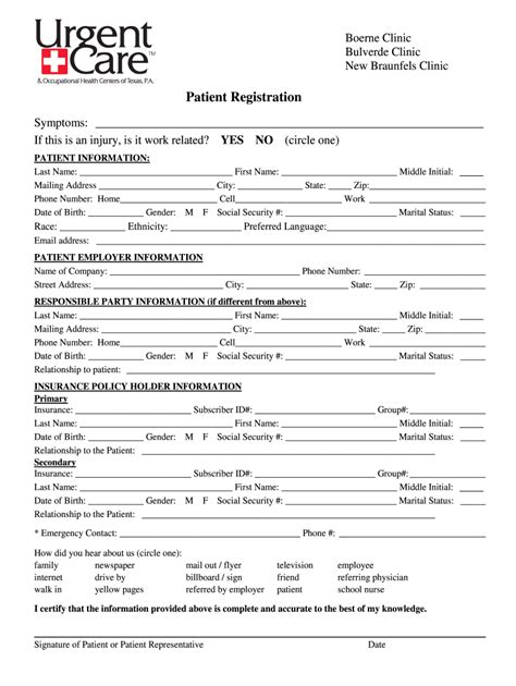 Urgent Care Patient Forms Fill Out And Sign Printable