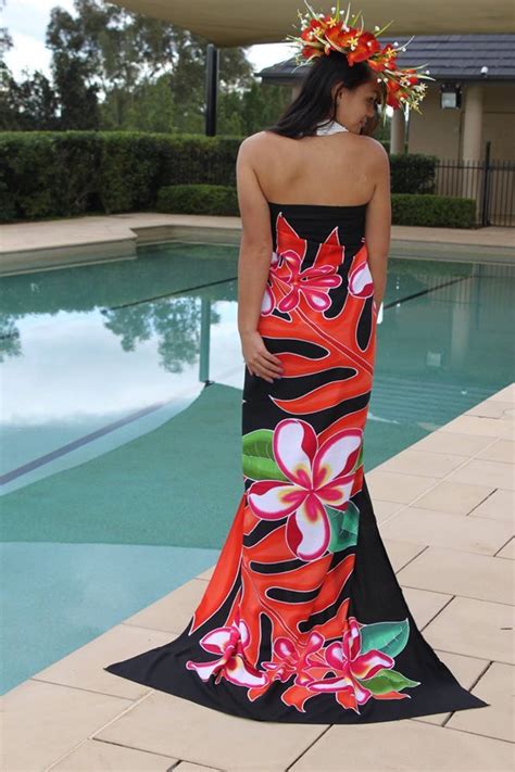 Gorgeous Hawaiian Dress Samoan Dress Polynesian Dress Island Wear