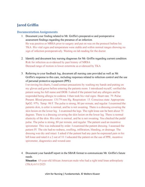 Jared Griffin DA VSIMS Jared Griffin Documentation Assignments