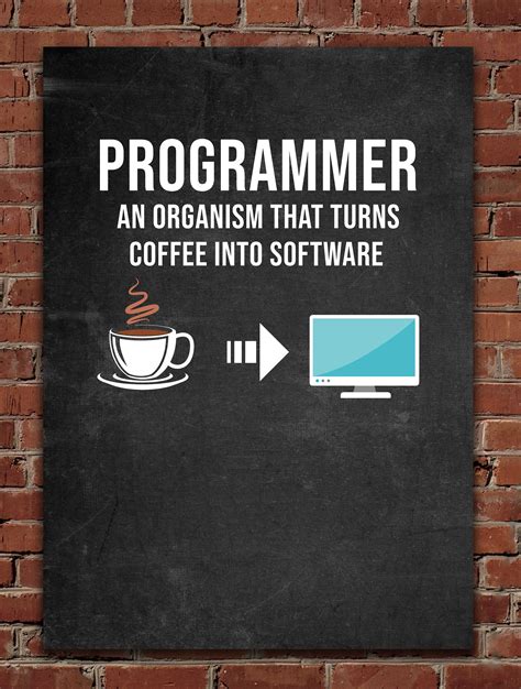 Programmer Coffee Funny Poster Print By Posterworld Displate In
