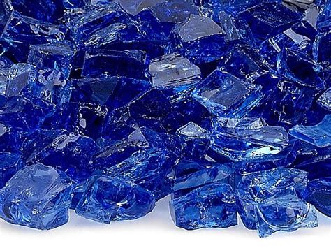 American Fireglass One Fourth Inch Premium Collection Cobalt Reflective Fire Glass 10 Pound