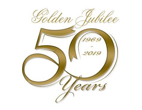 Anniversary logo, negative space stylized signs, anniversary celebrate emblems, century numbers collection, birthday black signs set on white background. Golden 50th Anniversary Logo Png