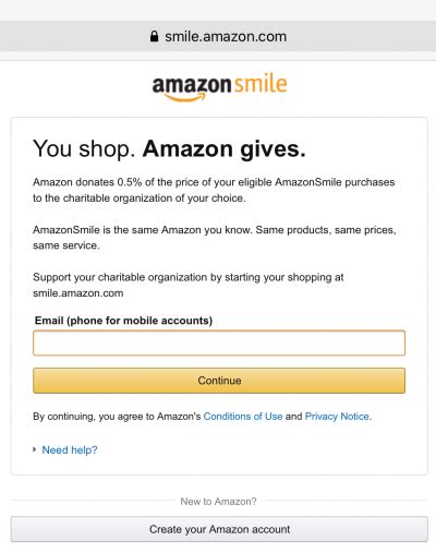 Sign in with your amazon.com credentials. Donate Amazon Smile - Philly Phaces