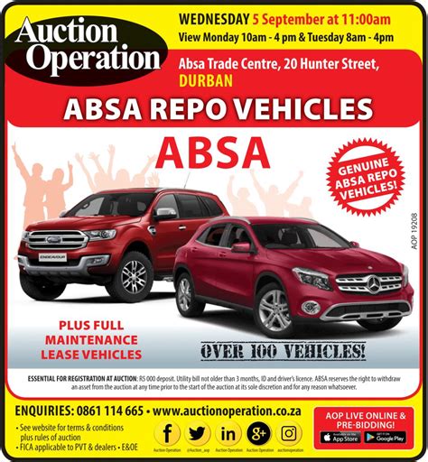 Get instant access to nationwide list of seized repo cars for sale, including car classified ads near you that are updated daily, and much more. Absa Bank Repossessed Cars For Sale