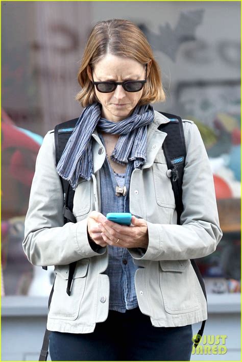 Full Sized Photo Of Jodie Foster Keeps Herself Occupied In West Village