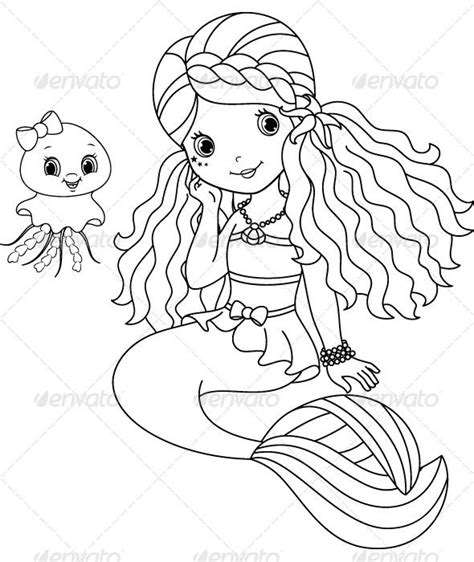 Free printable cute mermaid coloring pages for kids that you can print out and color. Mermaid Coloring Page | Cores de sereia, Páginas para ...