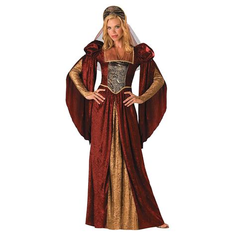 Womens Maroon And Gold Renaissance Maiden Costume With Images