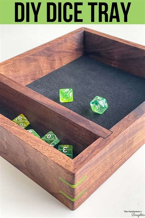 Spice up the rolling dices game with this dice tray. DIY Dice Tray for Tabletop Games - The Handyman's Daughter