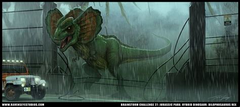 Dilophosaurus Rex By Ravenseyetravislacey Jurassic Park Series