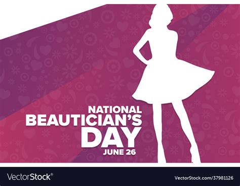 National Beautician Day June 26 Holiday Concept Vector Image