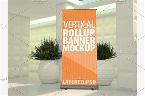 Roll Up Banner Mock-Ups. PSD | Banner mockup, Banner, Rollup banner
