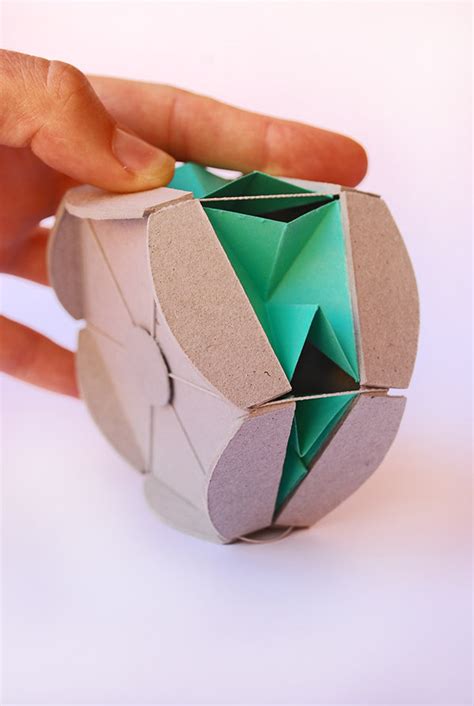 A Group Of Kinetic Origami Sculptures On Behance