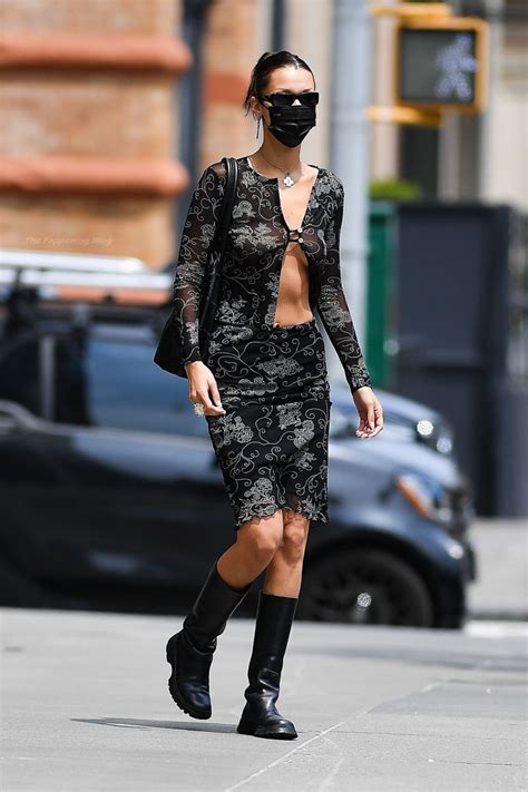 hot bella hadid flashes her nude tits in nyc 52 photos girlxplus