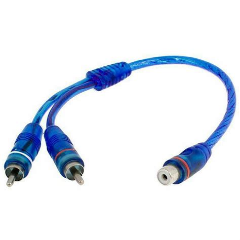 Absolute Rca Audio Cable Y Adapter Splitter 1 Female To 2 Male Plug