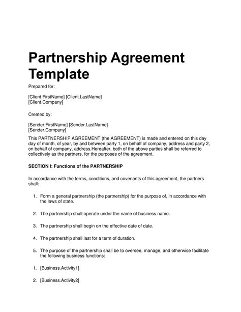 Free Printable Limited Partnership Agreement Templates Pdf Word Lpa