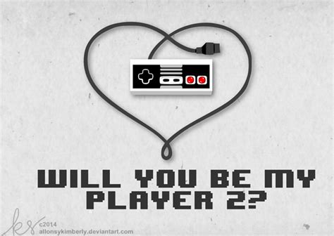 Will You Be My Player 2 Valentines Day Card By Allonsykimberly On