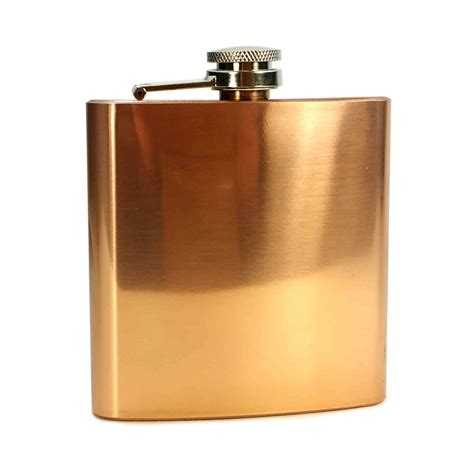 E Volve Hip Flask Oz Copper Plated Stainless Steel For Birthday