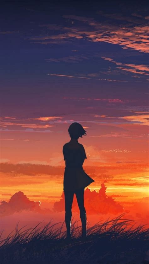 2160x3840 Anime Girl Artistic Sunset Sony Xperia Xxzz5 Premium Hd 4k