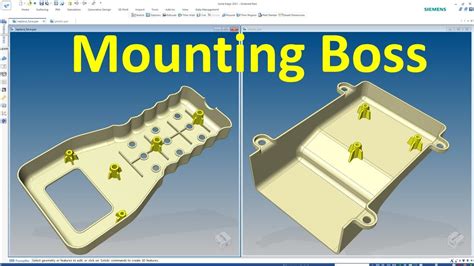 Solid Edge Tutorials 31 How To Use Mounting Boss Command For Plastic