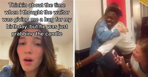 Tiktoker Shares Cringe Y Time She Hugged Her Waiter
