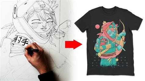 How I Design A T Shirt Clothing Art Tutorial T Shirt Design